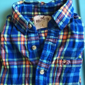 Men’s Hollister like my sleeve flannel shirt, S